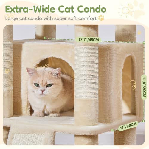 Sturdy Cat Tree (Beige / 58.7 Inches)
