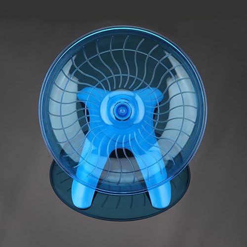 Hamster Wheel Flying Saucer Silent Exercise Wheel Running Wheel for Hamsters (Blue)