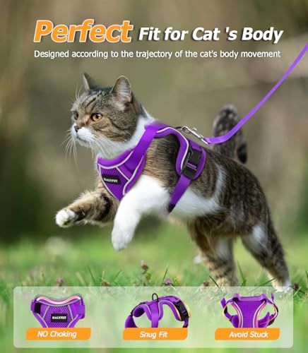Cat Harness and Leash Set (H600 Pro Purple / X-Small (4-6lb))