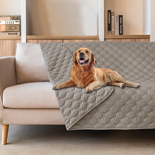 Waterproof Dog Blankets for Large Dogs (82x102 Inch (Pack of 1) / Dark Stone)