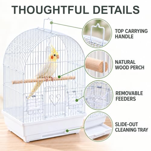 Small Bird Cage (11.8"L x 8.9"W x 15.3"H)