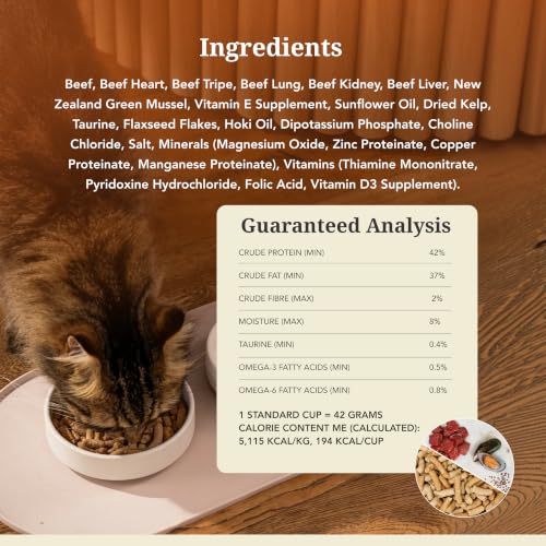 High Protein Freeze Dried Dry Cat Food with 98% Meat (11 Ounce (Pack of 1))