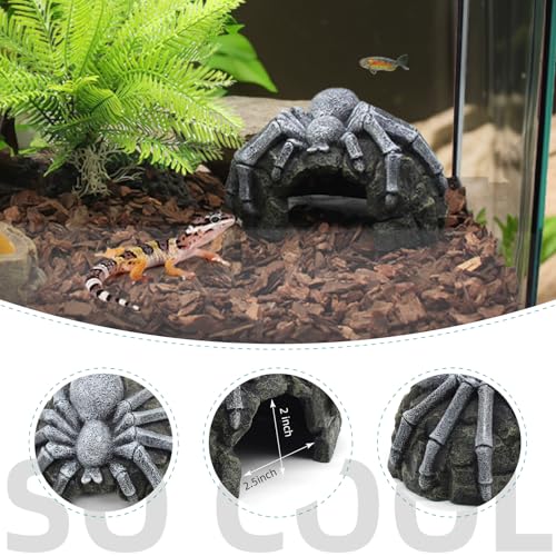 Reptile Rock Cave Hideouts Terrarium Habitat Decor Gecko Tank Accessories for Fish (Type-C)