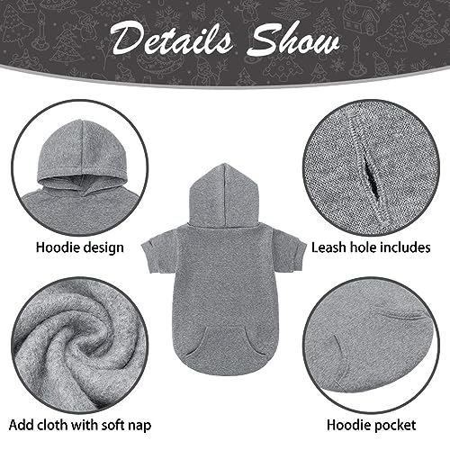 Basic Dog Hoodie (Grey / Medium)