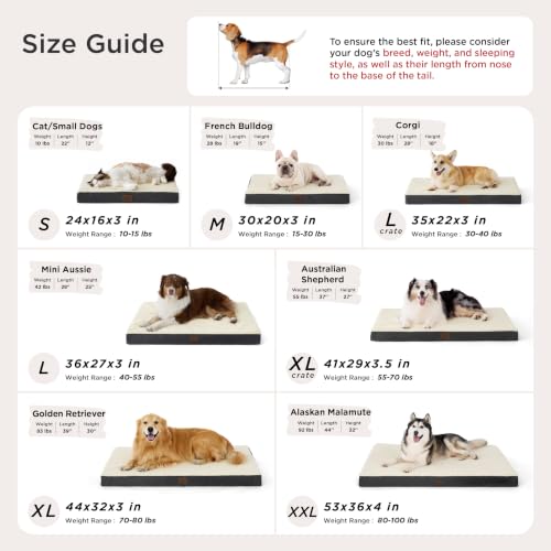 XL Dog Bed for Crate (41"L x 29"W x 3.5"Th / Ash Navy)