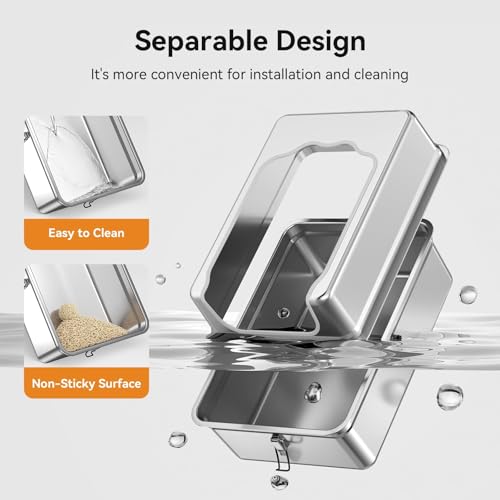XXXL Stainless Steel Litter Box (Metallic Gray)