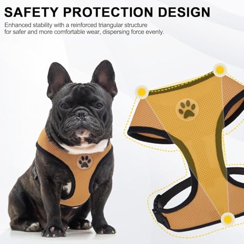 Small Dog Harness (L (NECK: 17", CHEST: 18.8"-24") / Beige)