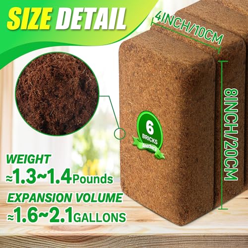 Coco Coir Brick for Plants (6pcs)