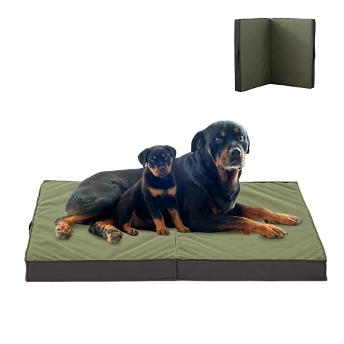 Outdoor Dog Beds for Large Dogs (X-Large / Olive Green)
