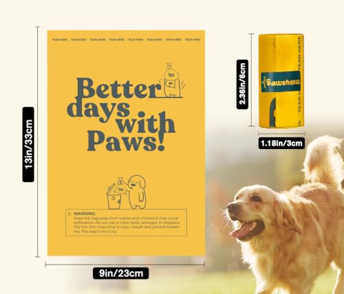 Dog Poop Bags Rolls Extra thick and Guaranteed Leak Proof Poop Bags for Dogs (270 Count (Pack of 1) / Unscented)