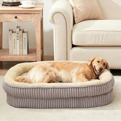 Orthopedic Dog Bed for Large Dogs Breeds (Gray / 41"L x 30"W x 7.5"Th)