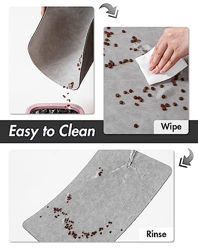 Absorbent Pet Feeding Mat (LIGHTGREY / 12"x19")