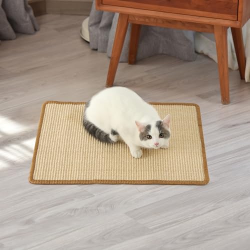 Cat Scratcher Mat (Beige-23.6 x 15.7 Inch)