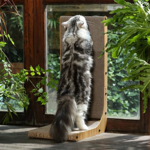 Cat Scratcher (1 Pack 26.8 in Wood Color)