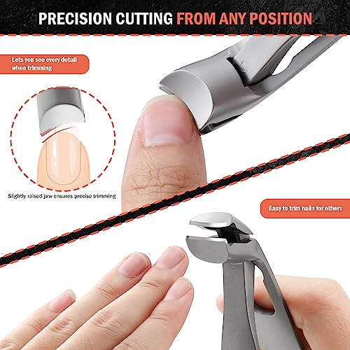 Toenail Clippers for Seniors (Silver / Large)