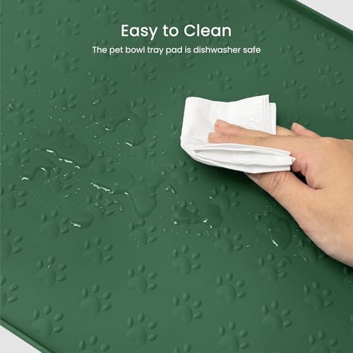 Dog Food Mat Anti (25.6" x 13" / Hunter Green)