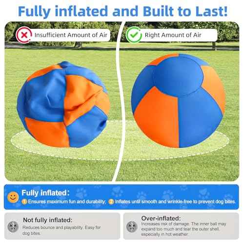 18" Herding Ball for Dogs Large Interactive Dog (blue+orange / Large)