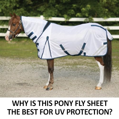 Soft Interlock Mesh II Horse Fly Sheets (Horse Size 61 / Pony Attached Neck Euro Surcingle / White)