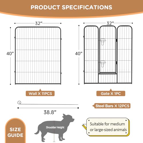 Dog Playpen 40" (12 panels)