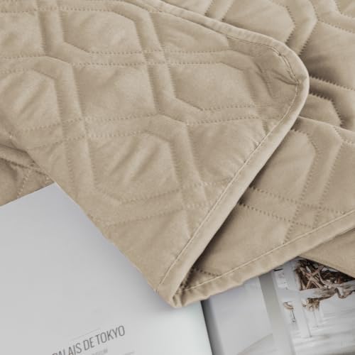 Waterproof Dog Bed Cover Pet Blanket for Furniture Bed Couch Sofa Reversible (30x100 Inch (Pack of 1) / Khaki+khaki)