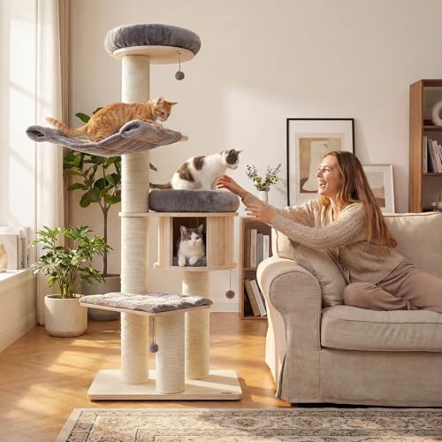 Modern Cat Tree (68.5 Inches / Gray)