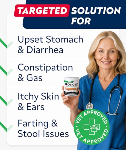 Dog Probiotics Chews for Digestive Health & Gut Support with Yeast and Enzymes (Probiotic Chews / 180Ct (Bacon))