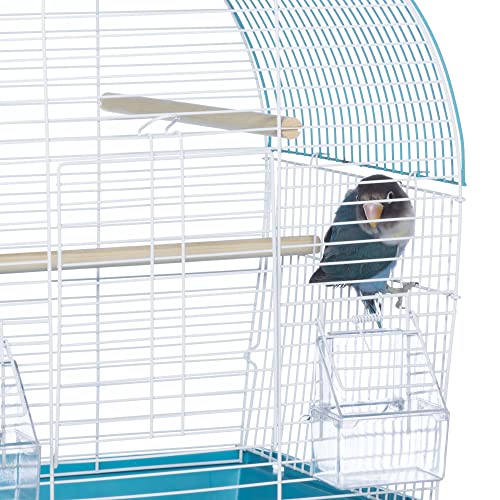 South Beach Dome Top Bird Cage (Dome - Teal / 10.6"L x 0.6"W x 18.1"H)