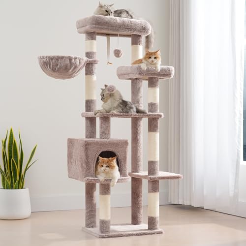 55.1'' Cat Tree Tower for Indoor Cats (55.1 inch / Muchroom)