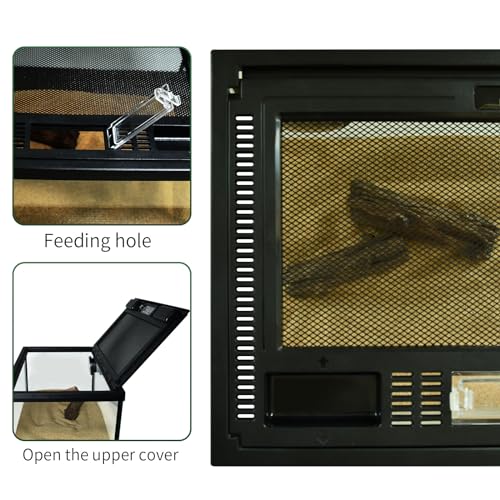 Reptile Glass Terrarium Tank 12"*8"*6" (12*8*6inch)