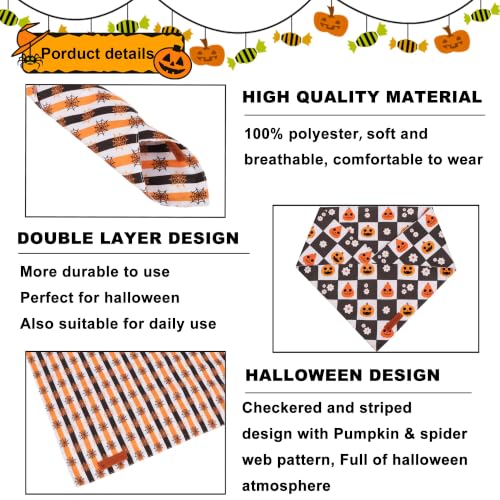 Halloween Dog Bandanas (X-Large / Halloween Checker)