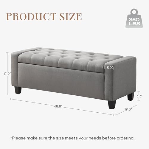 Ottoman with Storage (Grey)