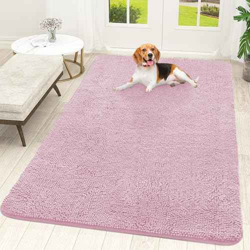 Dog Door Mat for Muddy Paws 70x46 (Dusty Rose / 70" X 46")