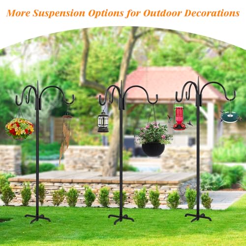 Three Shepherd Hooks for Outdoor (76 Inch)