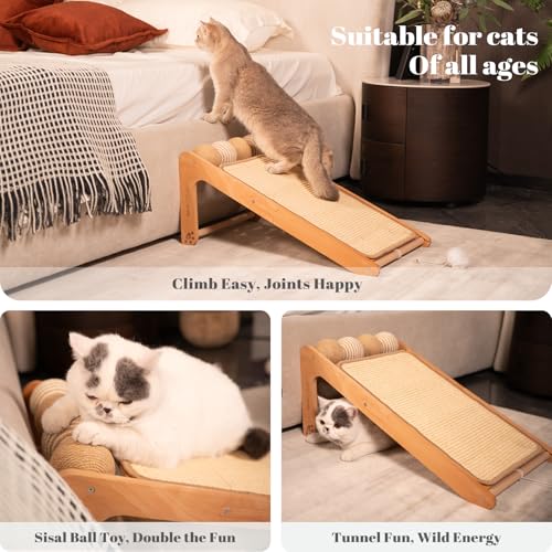 Sisal Cat Scratcher Ramp with Balls L (Large)