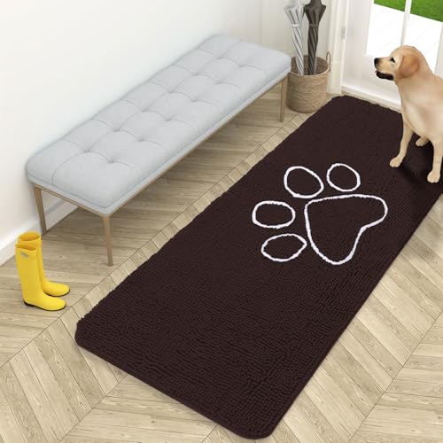 Dog Door Mat for Muddy Paws 59x24 (Brown / 59" X 24")