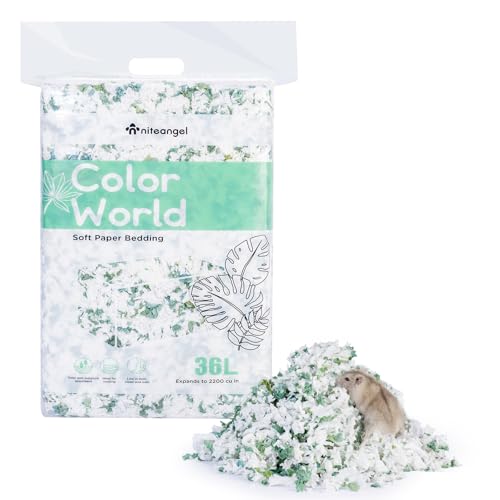Paper Pellets Hamster Bedding (36L - White/Green Paper Bedding)