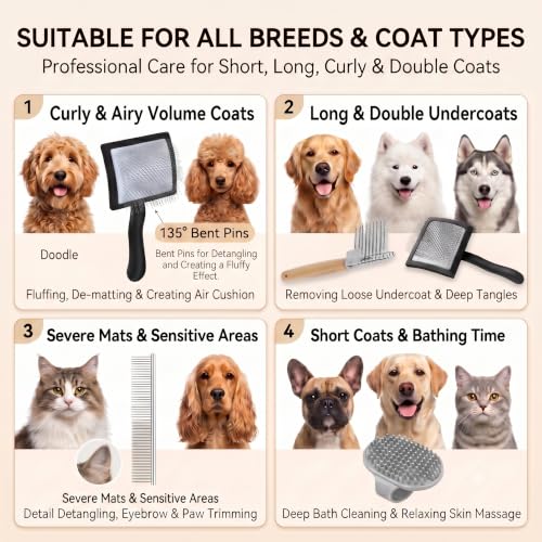 Slicker Brush for Dogs (Black)