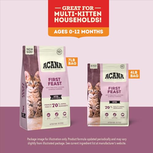 Dry Cat Food for Kittens First Feast Chicken and Fish 7lb Bag (7 Pound (Pack of 1))