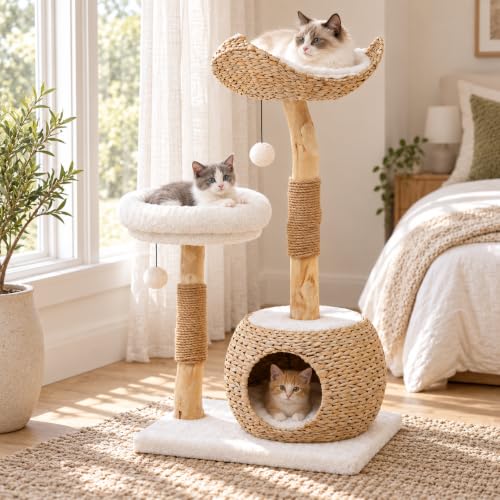 Cat Tree Tower for Indoor Cats (natural)