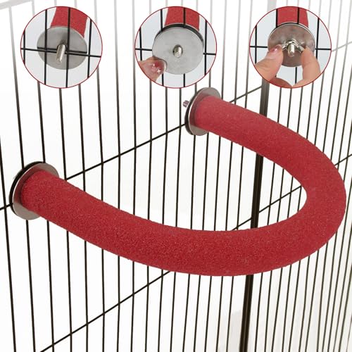 U Shaped Parrot Perch (Small / Red)