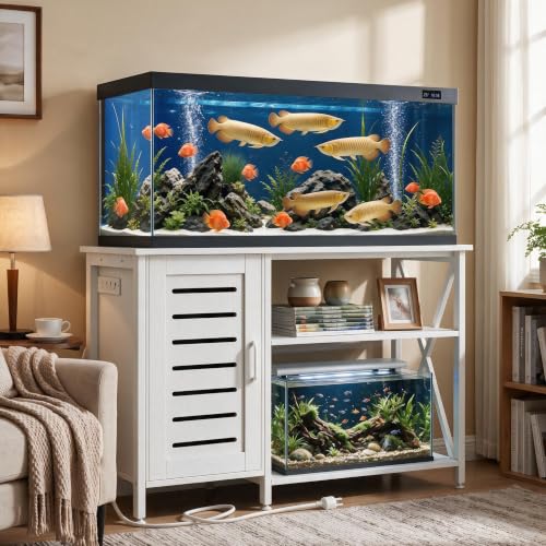 55 75 Gallon Fish Tank Stand (White / 55-75 Gallon)