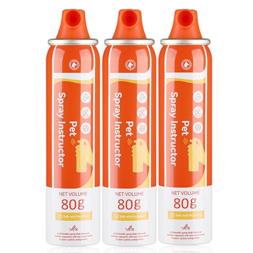 Spray Corrector Dog 80ml 3 Pack Corrector Spray for Dog to Stops Barking (orange-3PP)