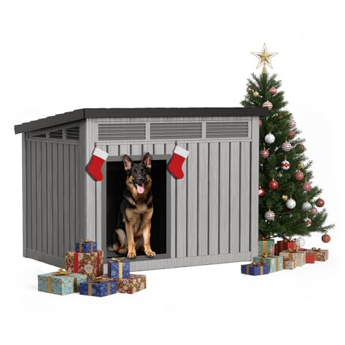 Large Dog House Outdoor for Indoor (Gray / 42.87*32.95*31.61)