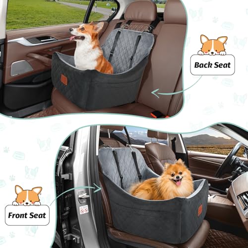 Dog car seat for Medium Dogs (Black/Grey / Medium)