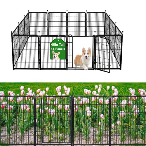 Garden Fencing 40 inch High (40''(H)-14panels-31ft(L) with gate)