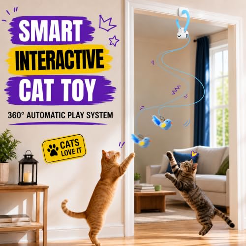 Interactive Cat Toys for Indoor Cats (Blue)
