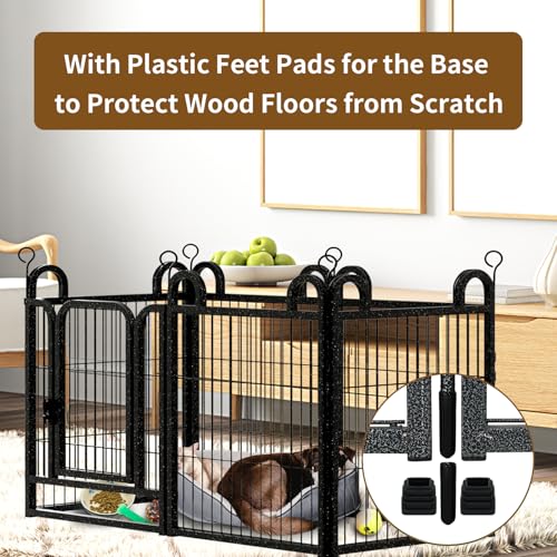 Puppy Playpen 6 Panels Small Dog Fence Outdoor Indoor Use 24" Height (22"W x 24"H)