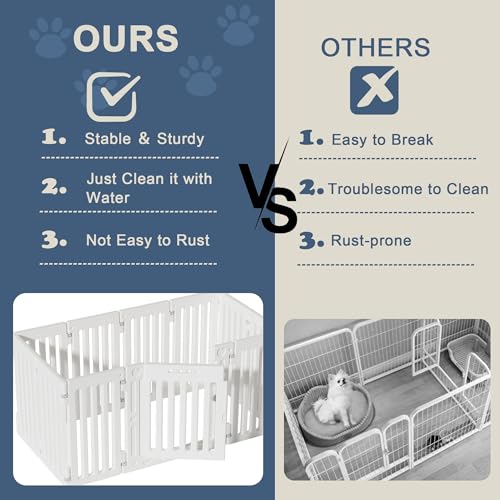 Dog Playpen with Door (White Simplicity)