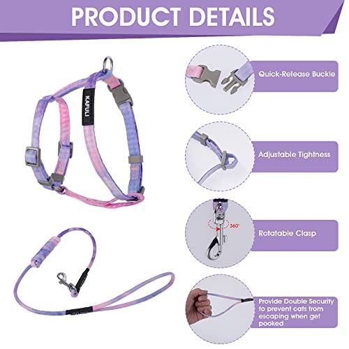 Cat Harness and Leash Set (Gradient Purple)