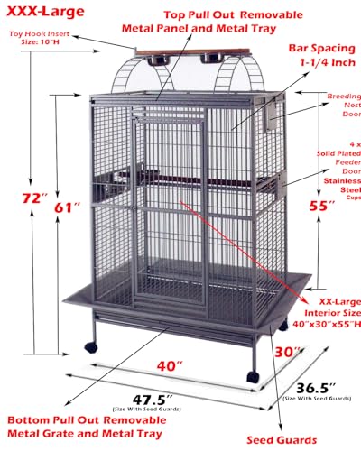 40"x30"x72"H XX (40"L x 30"W x 72"H Black Vein Double Ladders)